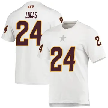 Men's Chase Lucas Arizona State Sun Devils Adidas Replica White AEROREADY Football Jersey