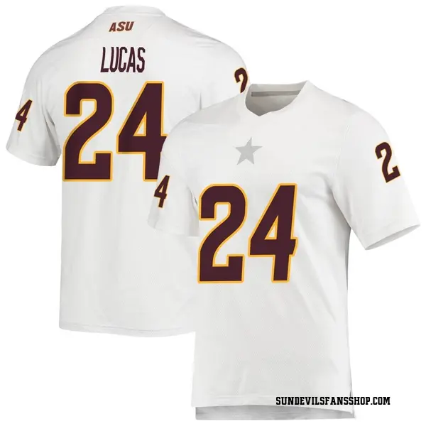 Men's Chase Lucas Arizona State Sun Devils Adidas Replica White AEROREADY Football Jersey