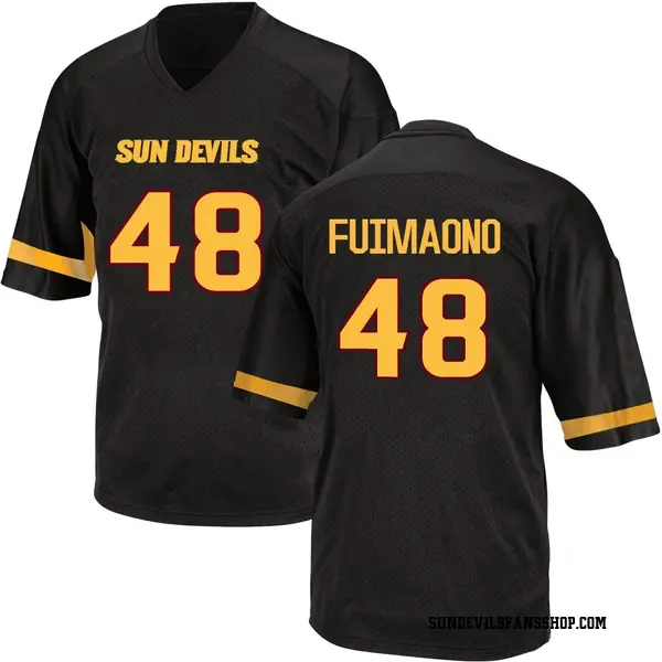 Men's Lee Fuimaono Arizona State Sun Devils Adidas Game Black Football College Jersey