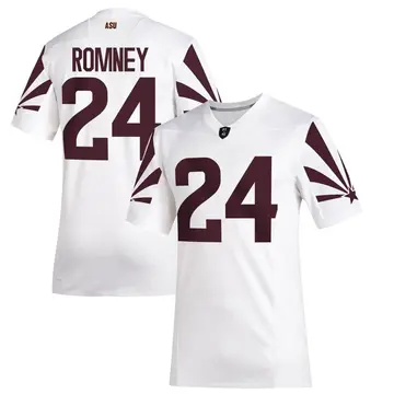 Men's Tate Romney Arizona State Sun Devils Adidas Game White Special Premier Football Jersey