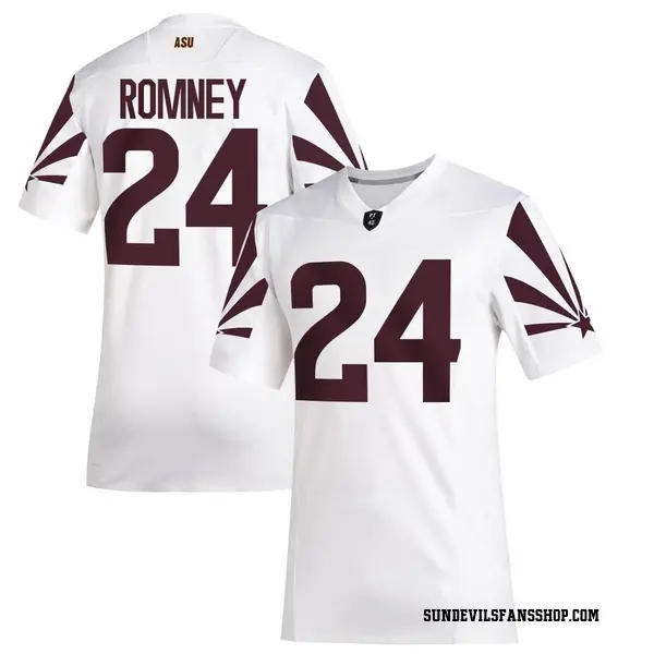 Men's Tate Romney Arizona State Sun Devils Adidas Game White Special Premier Football Jersey