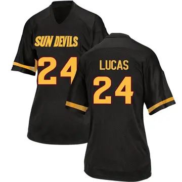 Women's Chase Lucas Arizona State Sun Devils Adidas Game Black Football College Jersey