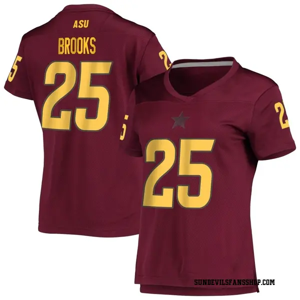 Women's DeCarlos Brooks Arizona State Sun Devils Adidas Replica Maroon AEROREADY Football Jersey