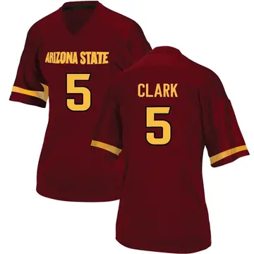 Women's Jeff Clark Arizona State Sun Devils Adidas Game Maroon Football College Jersey