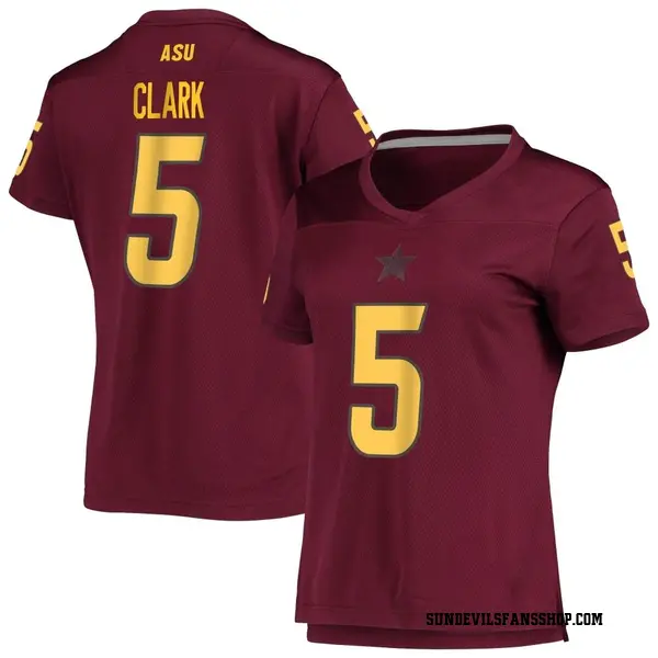 Women's Jeff Clark Arizona State Sun Devils Adidas Replica Maroon AEROREADY Football Jersey