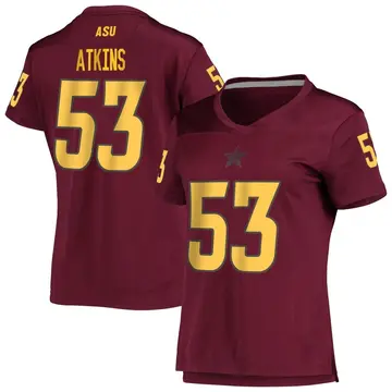 Women's Josh Atkins Arizona State Sun Devils Adidas Replica Maroon AEROREADY Football Jersey