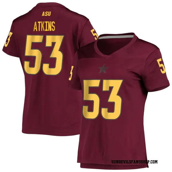 Women's Josh Atkins Arizona State Sun Devils Adidas Replica Maroon AEROREADY Football Jersey