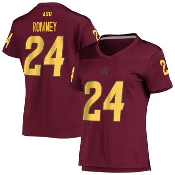 Women's Tate Romney Arizona State Sun Devils Adidas Replica Maroon AEROREADY Football Jersey