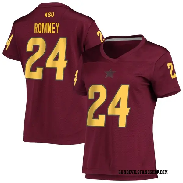Women's Tate Romney Arizona State Sun Devils Adidas Replica Maroon AEROREADY Football Jersey