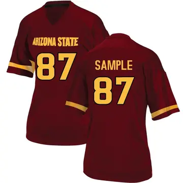 Women's Zechariah Sample Arizona State Sun Devils Adidas Replica Maroon Football College Jersey