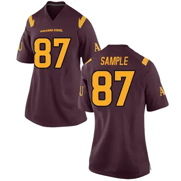 Women's Zechariah Sample Arizona State Sun Devils Nike Game Maroon Football College Jersey