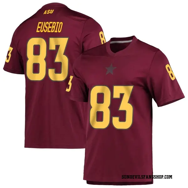 Youth Derek Eusebio Arizona State Sun Devils Adidas Replica Maroon AEROREADY Football Jersey