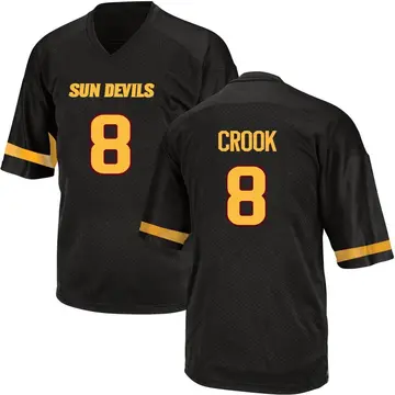 Youth Jordan Crook Arizona State Sun Devils Game Black Football College Jersey