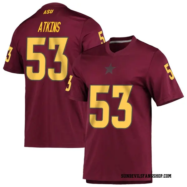 Youth Josh Atkins Arizona State Sun Devils Adidas Replica Maroon AEROREADY Football Jersey