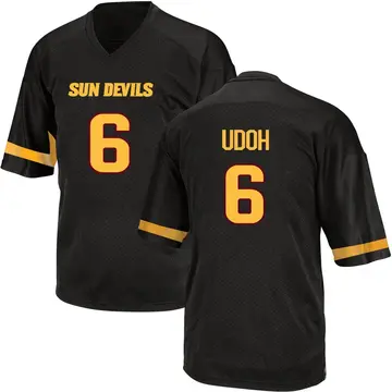 Youth Kanye Udoh Arizona State Sun Devils Game Black Football College Jersey