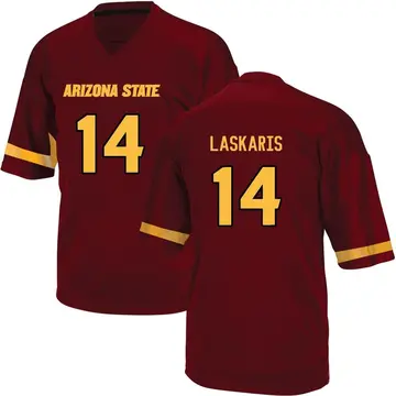 Youth Tyler Laskaris Arizona State Sun Devils Adidas Game Maroon Football College Jersey